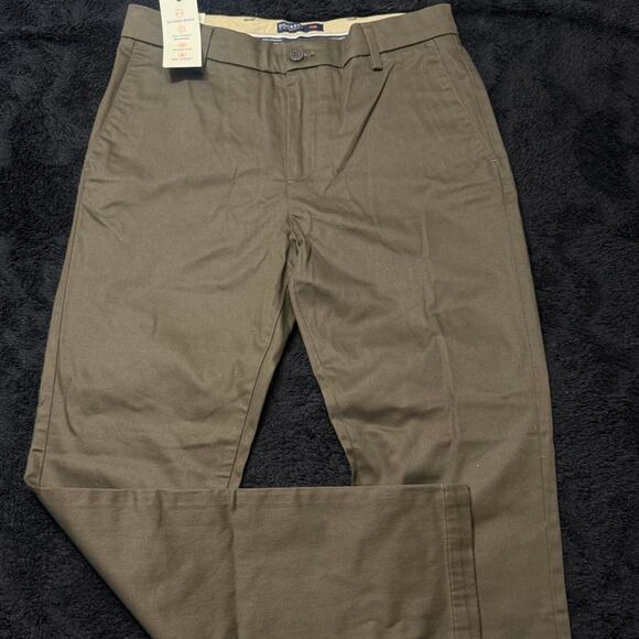 Men’s Dockers Signature Slim Fit Pants - Khaki/Olive - Picture 1 of 4